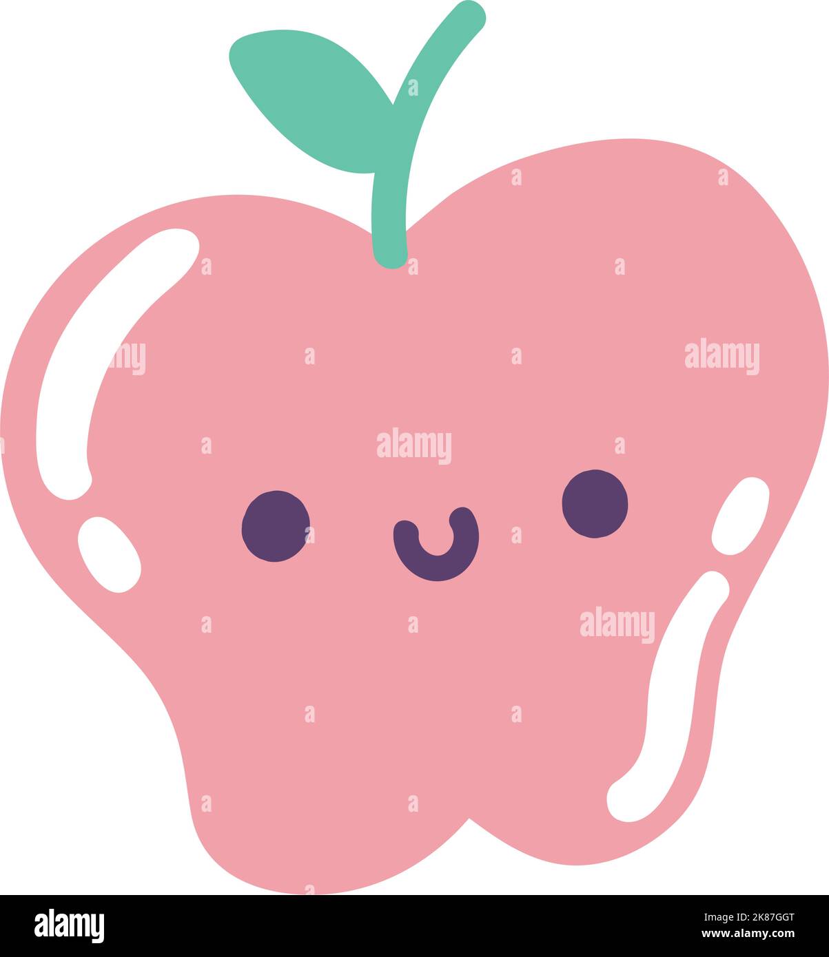 apple fruit kawaii Stock Vector Image & Art Alamy
