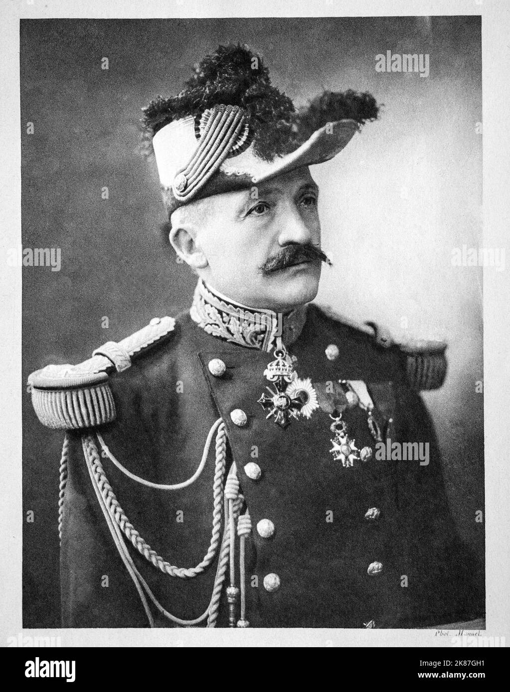 WW1 :General Paul MAISTRE (1858-1922) - Illustration by French photographer Henri MANUEL (1874-1947) Stock Photo