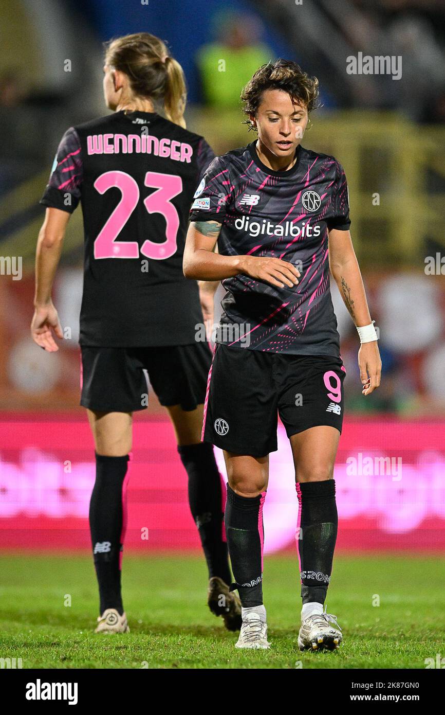 Valentina Giacinti of AS Roma during UEFA Women Champions League 2022 2023 Match, Domenico Francioni Stadium, Roma v Slavia Praha 20 October 2022 (Photo by AllShotLive/Sipa USA) Credit: Sipa USA/Alamy Live News Stock Photo