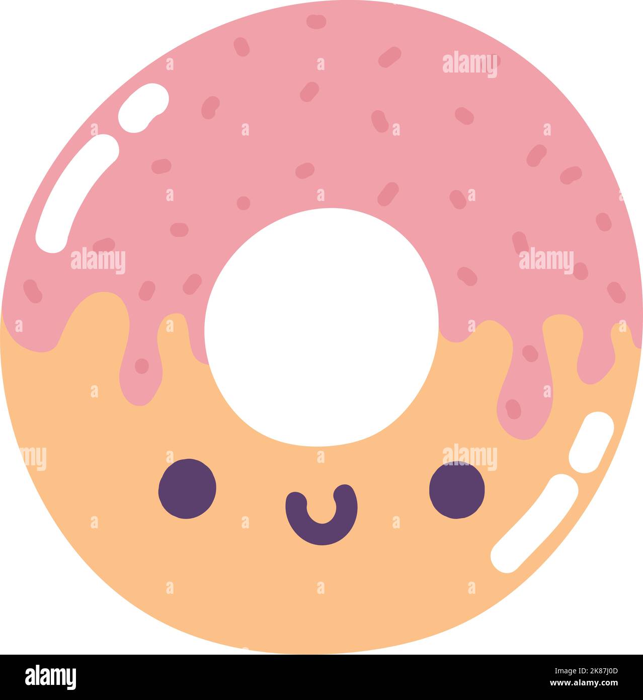 donut kawaii breakfast Stock Vector Image & Art - Alamy