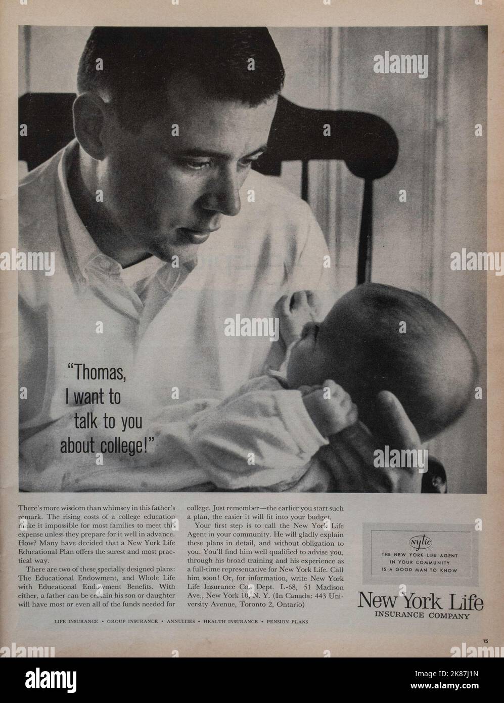 Vintage 20 October 1961 'Life' Magazine Advert, USA Stock Photo