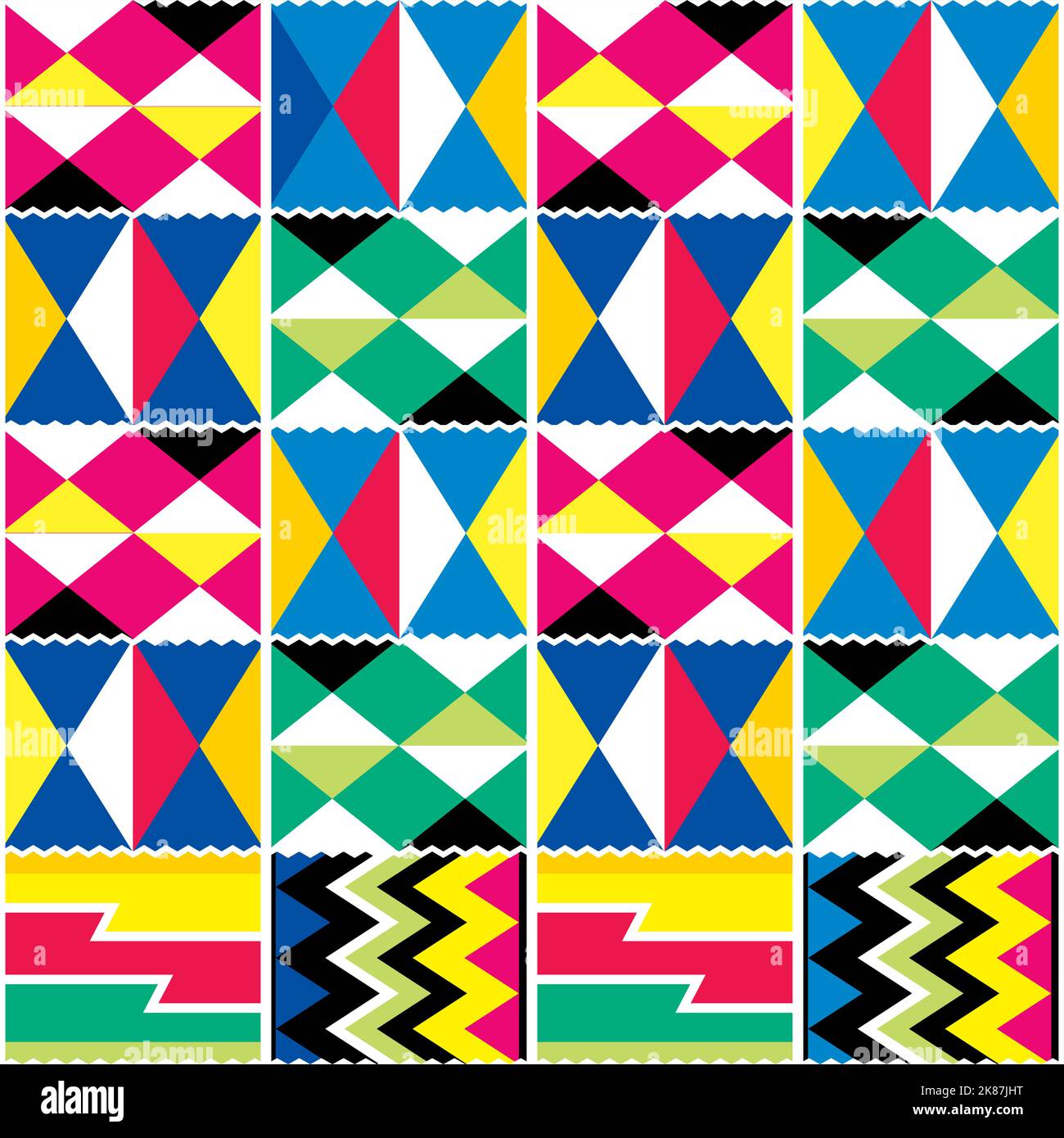 African geometric Kente cloth style vector seamless textile, fabrics pattern,  tribal nwentoma design in yellow, purple and navy blue Stock Vector Image &  Art - Alamy