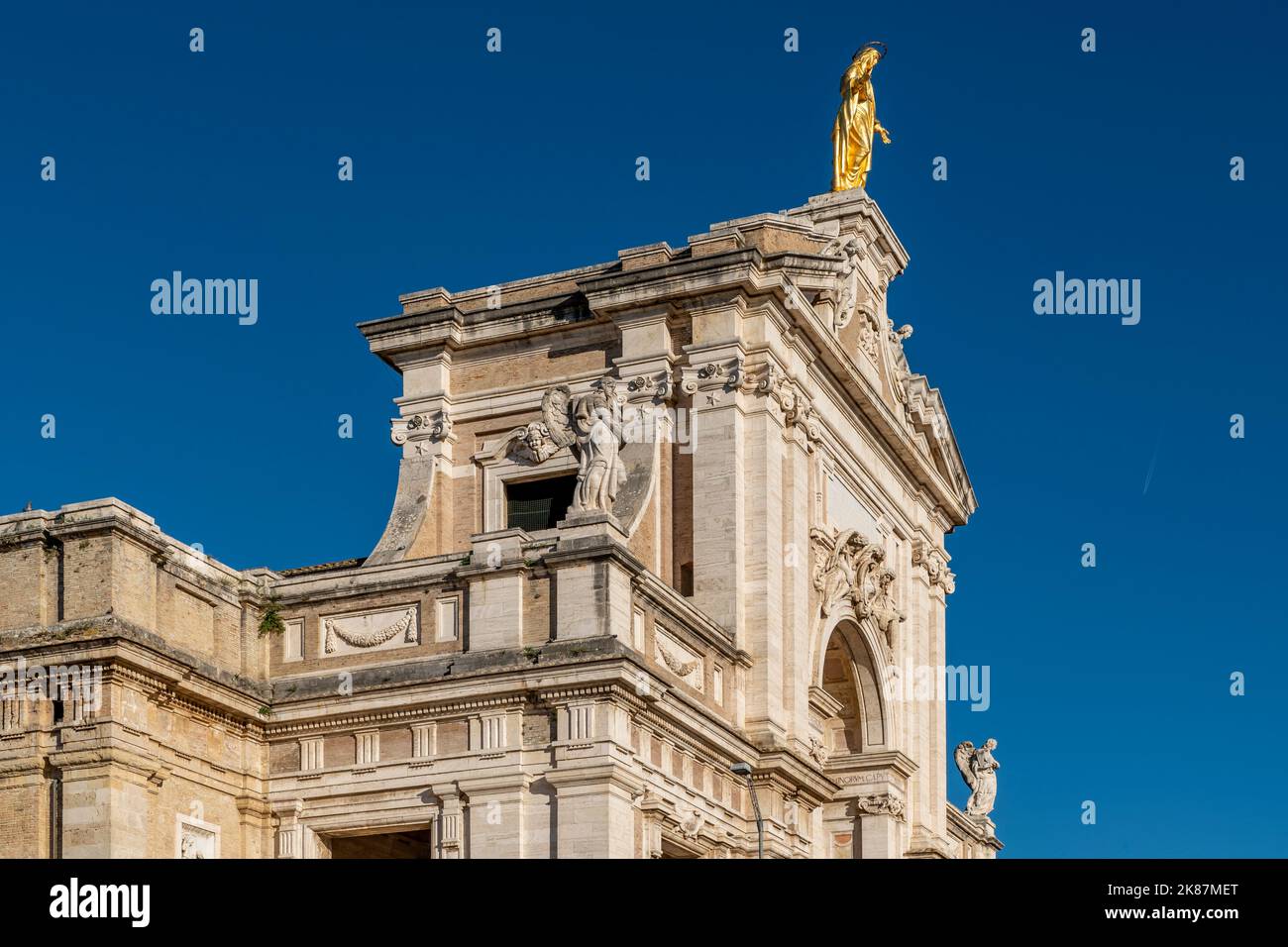 A detail of the basilica of Santa Maria degli Angeli in the homonymous locality, Assisi, Italy Stock Photo