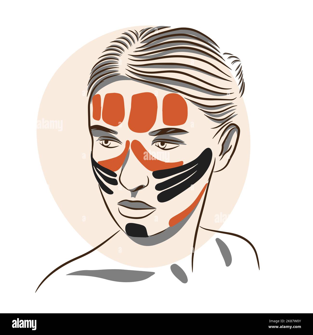 Self portrait technique Stock Vector Images Alamy