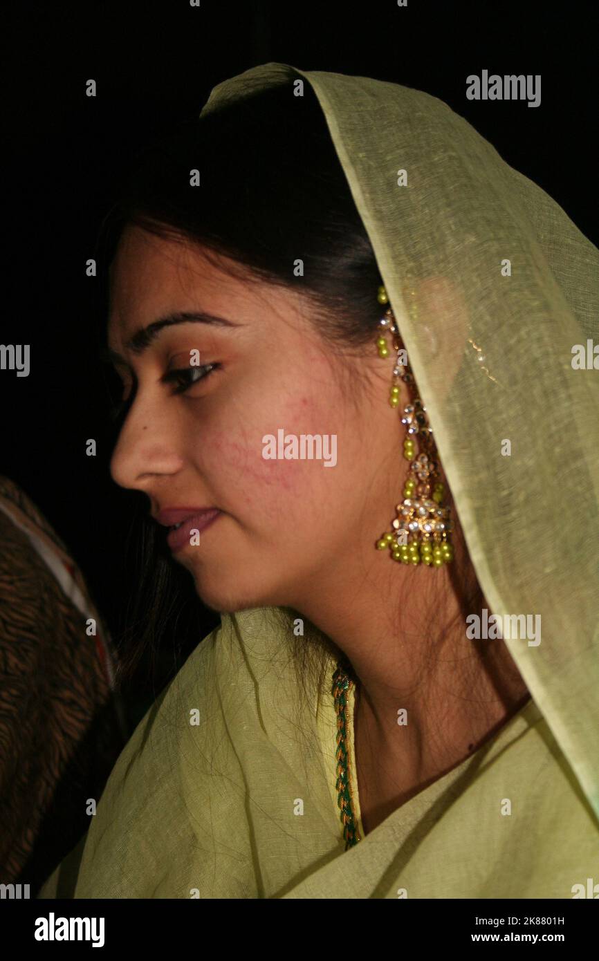 Yellow traditional dress for hen party hires stock photography and