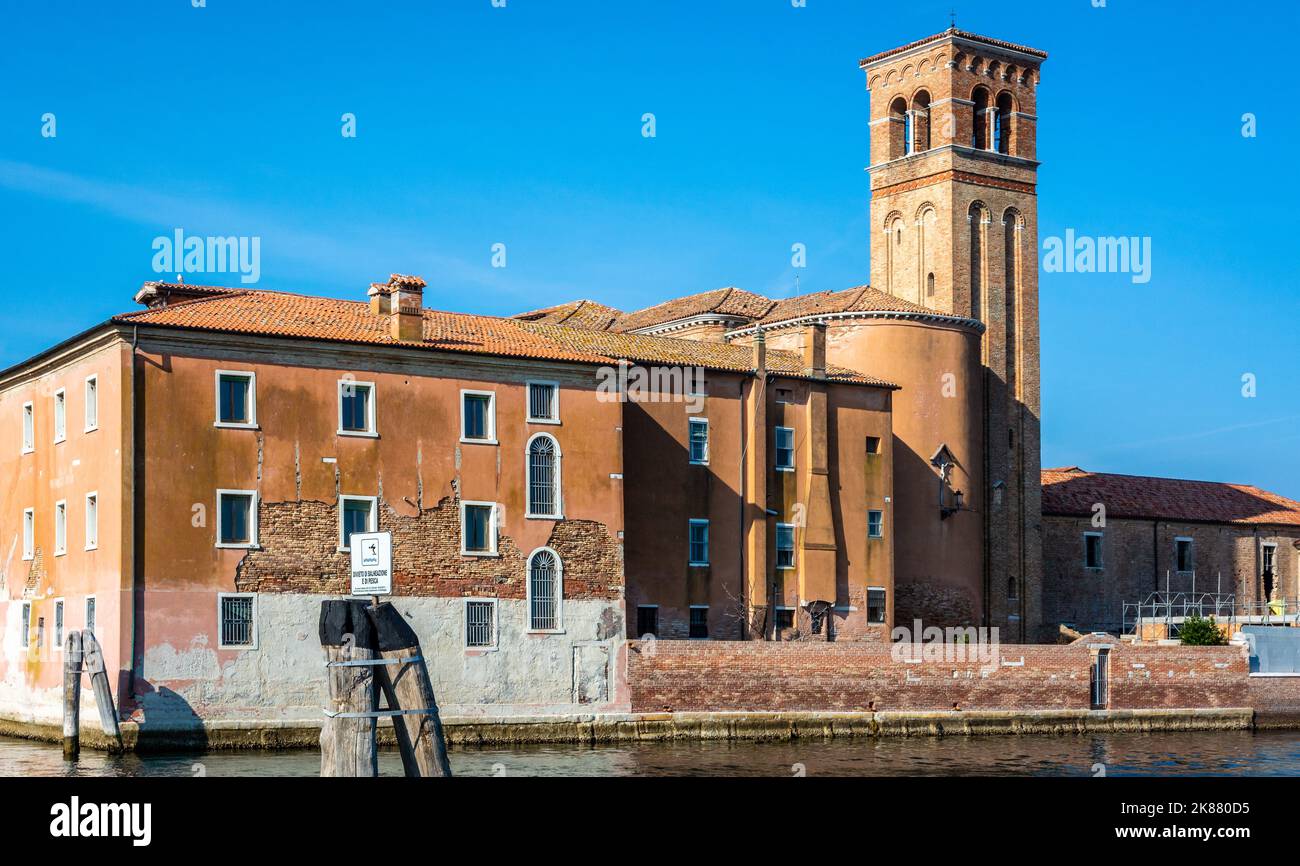 Saint Domenico church, an ancient Dominican Cloister, founded in 1287- Chioggia city, Venetian Lagoon, Verona province, northern Italy Stock Photo