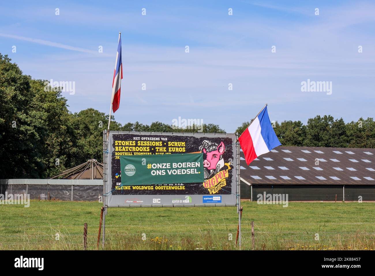 flags upside down in Wezep and Oldebroek with protest farmers signs in ...