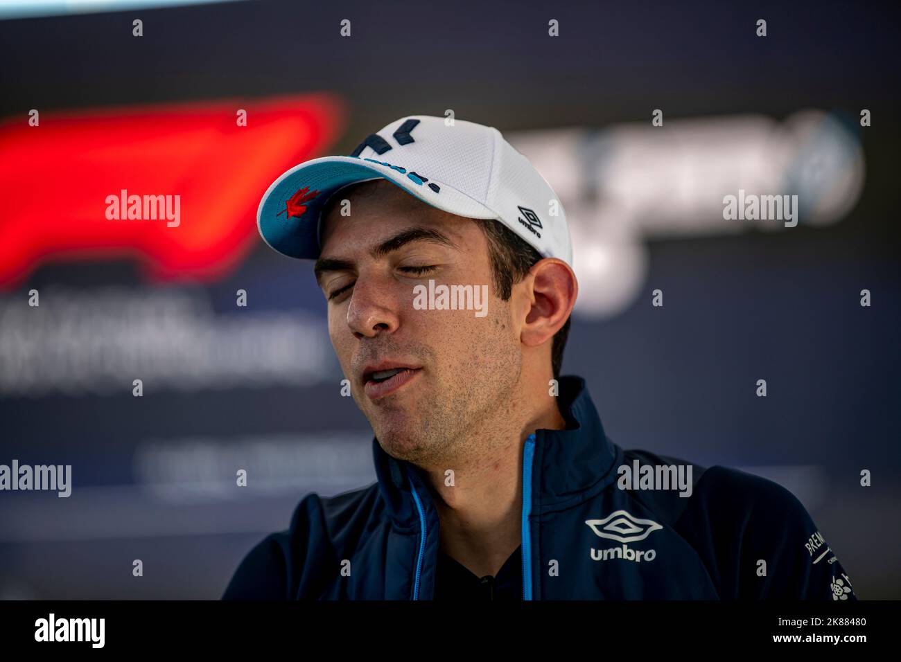 Austin, Texas, United States, 21st Oct 2022, Nicholas Latifi, from Canada competes for Williams Racing. The build up, round 19 of the 2022 Formula 1 championship. Credit: Michael Potts/Alamy Live News Stock Photo