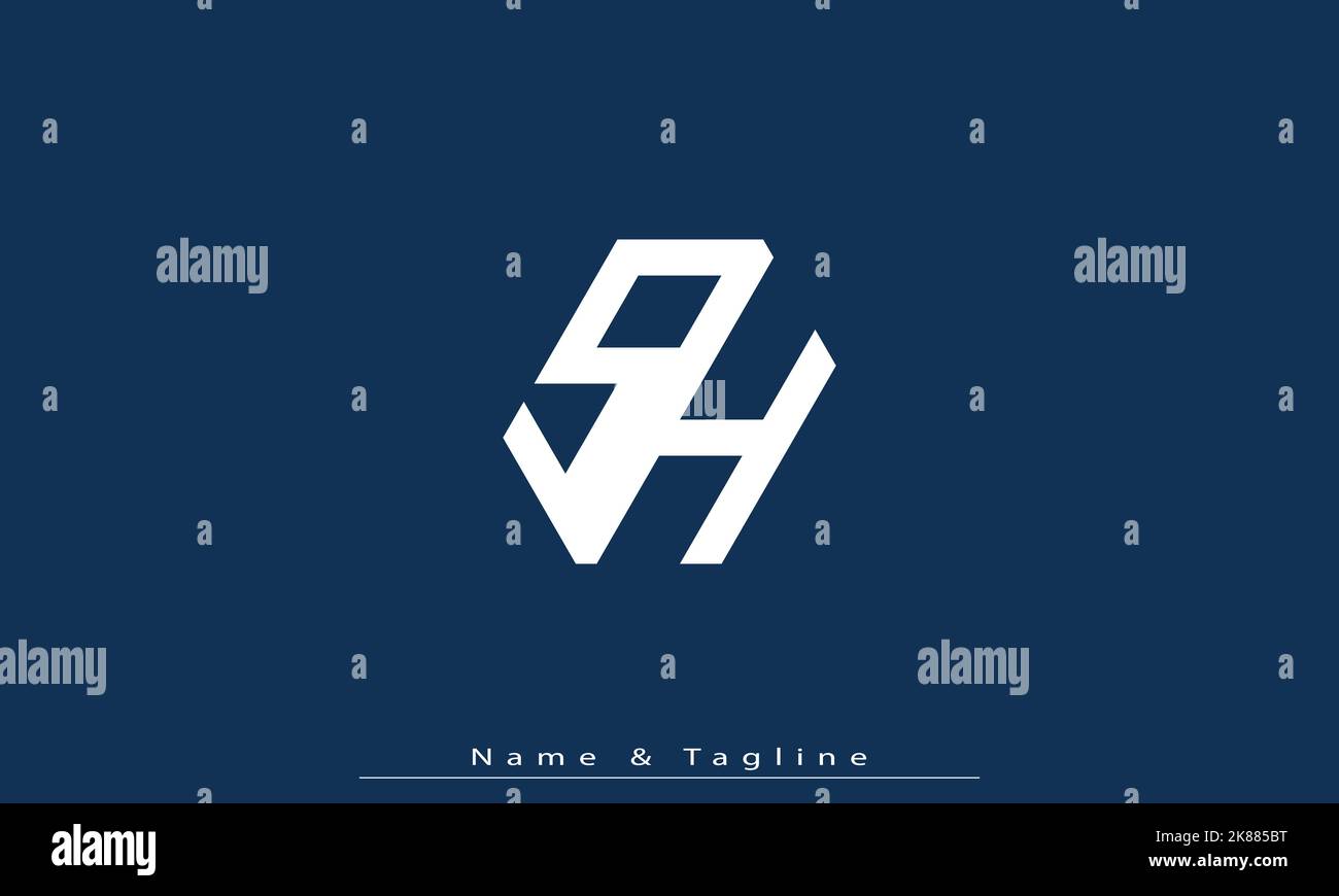 Alphabet letters Initials Monogram logo SH , HS Stock Vector