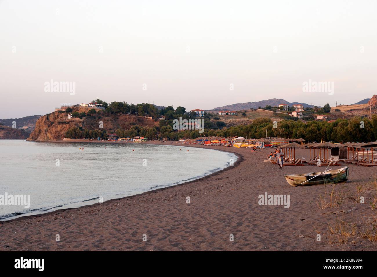 Anaxos beach, Lesbos. Near sunset.. September / October 2022. Autumn. Stock Photo