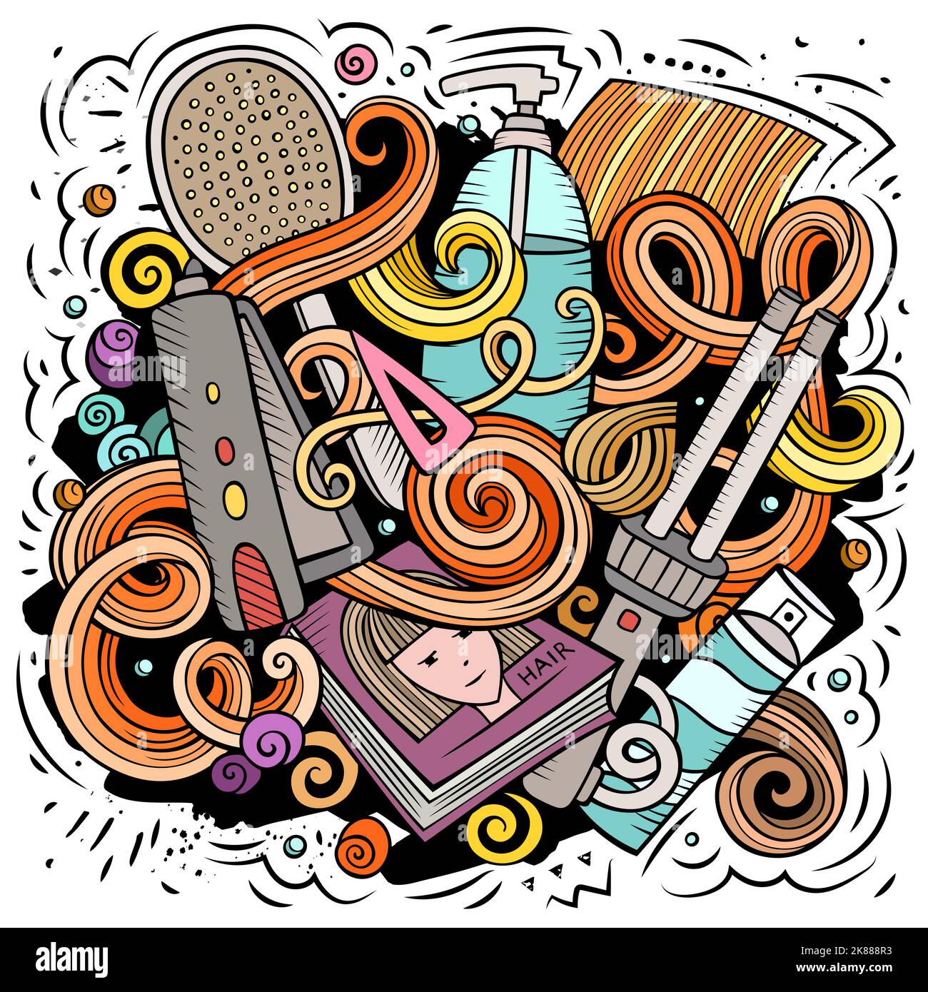 Hair Salon cartoon vector illustration Stock Vector Image & Art - Alamy