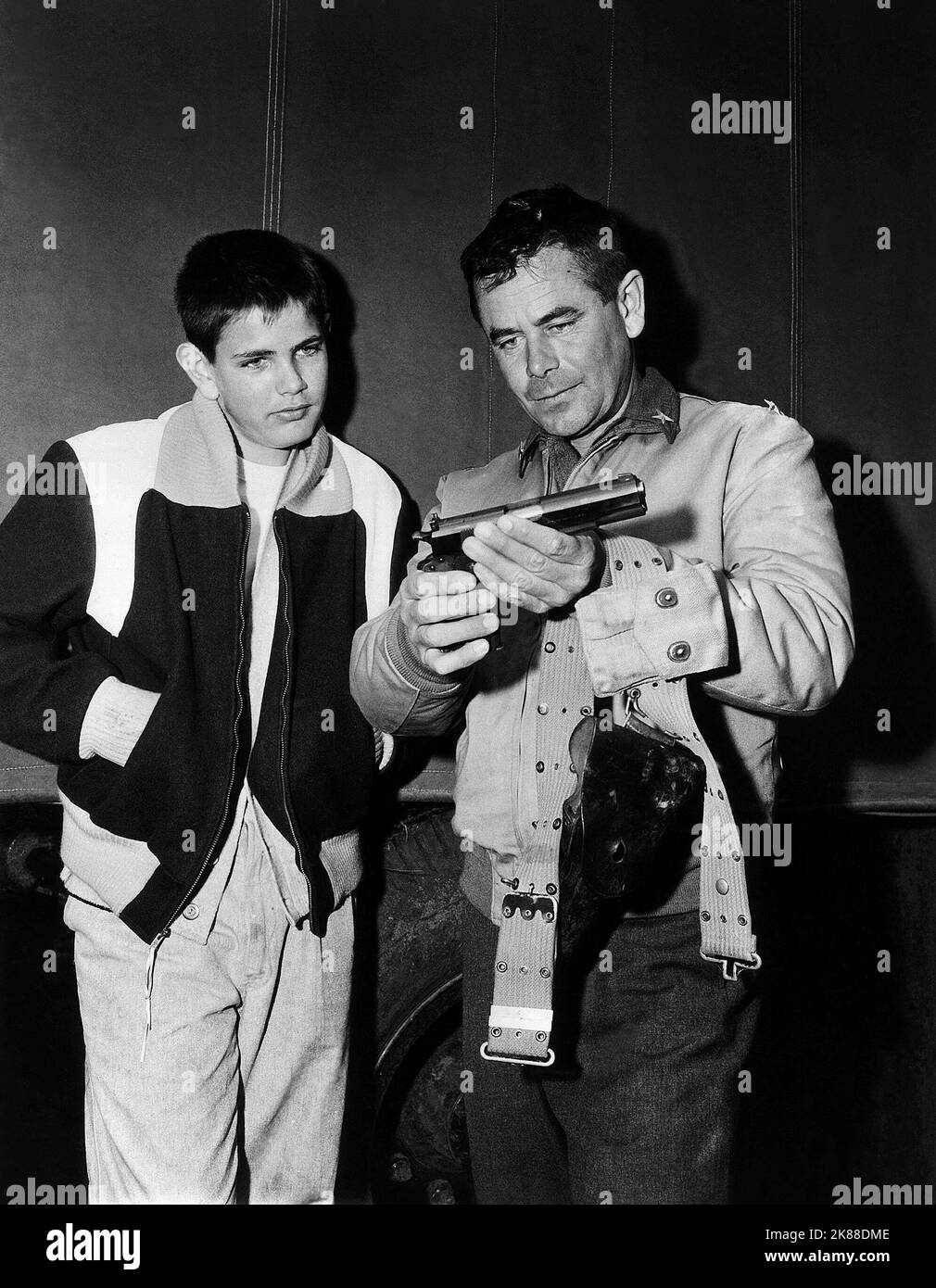Peter Ford & Glenn Ford Actor With Son 01 May 1958 **WARNING** This