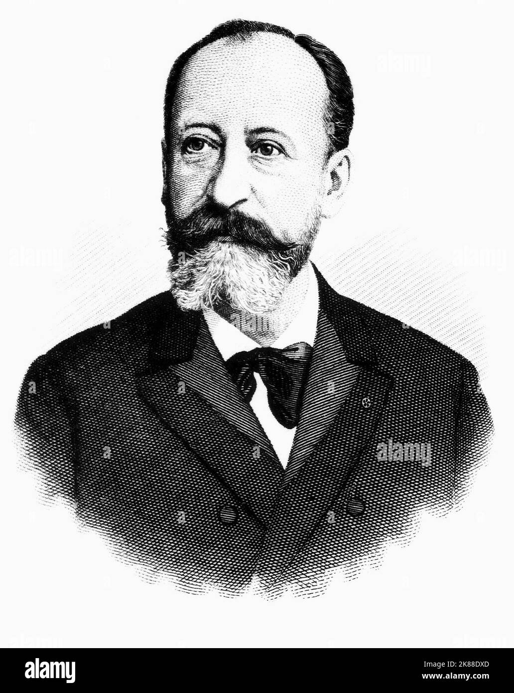 Camille saint-saens portrait Royalty Free Vector Image