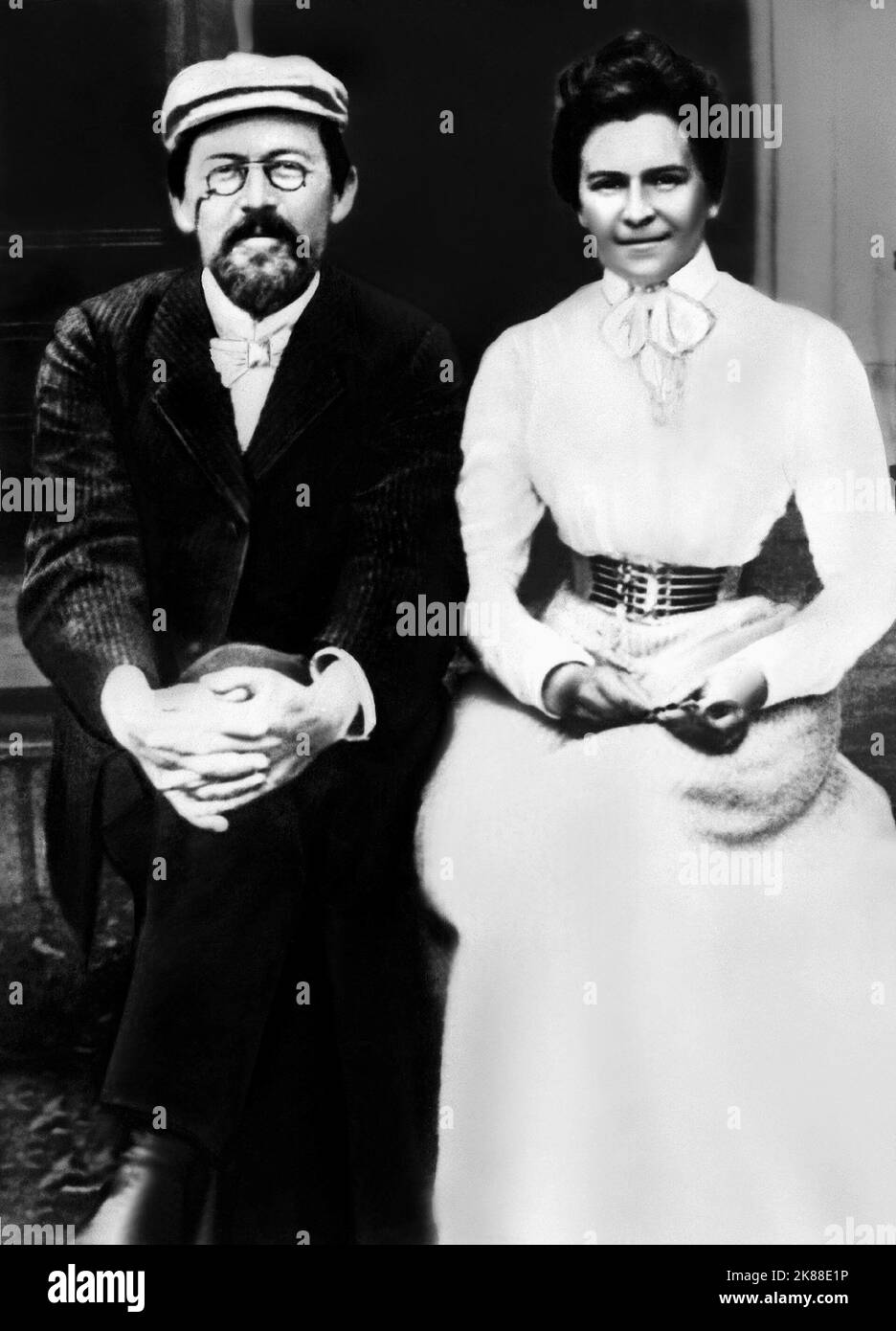 Anton Chekhov & Olga Tschechowa  Writer & Actress   01 May 1940   **WARNING** This Photograph is for editorial use only and is the copyright of The Film Company and/or the Photographer assigned by the Film or Production Company and can only be reproduced by publications in conjunction with the promotion of the above Film. A Mandatory Credit To The Film Company is required. The Photographer should also be credited when known. No commercial use can be granted without written authority from the Film Company. Stock Photo