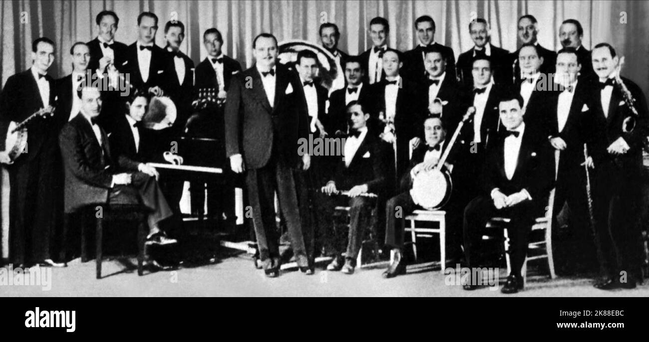 Paul Whiteman  Paul Whiteman Orchestra   01 June 1923   **WARNING** This Photograph is for editorial use only and is the copyright of The Film Company and/or the Photographer assigned by the Film or Production Company and can only be reproduced by publications in conjunction with the promotion of the above Film. A Mandatory Credit To The Film Company is required. The Photographer should also be credited when known. No commercial use can be granted without written authority from the Film Company. Stock Photo
