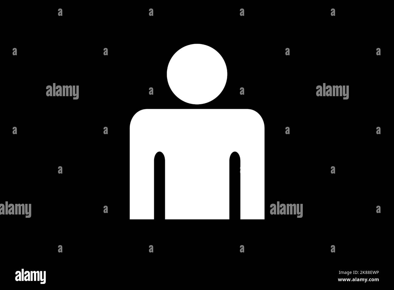 A Silhouette Style User Profile Gray Icon Man Profile Employee Symbol Male  Sign  Illustration Black Frame Stands People Person Gender Toilets Special Stock Photo