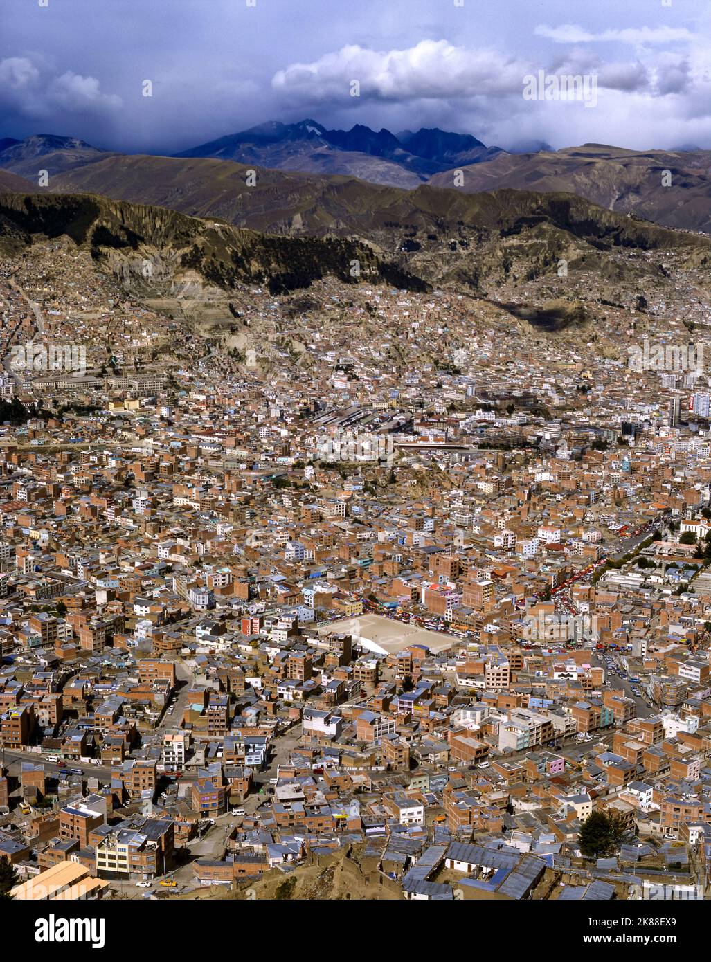 Aerial view of La Paz city Stock Photo - Alamy