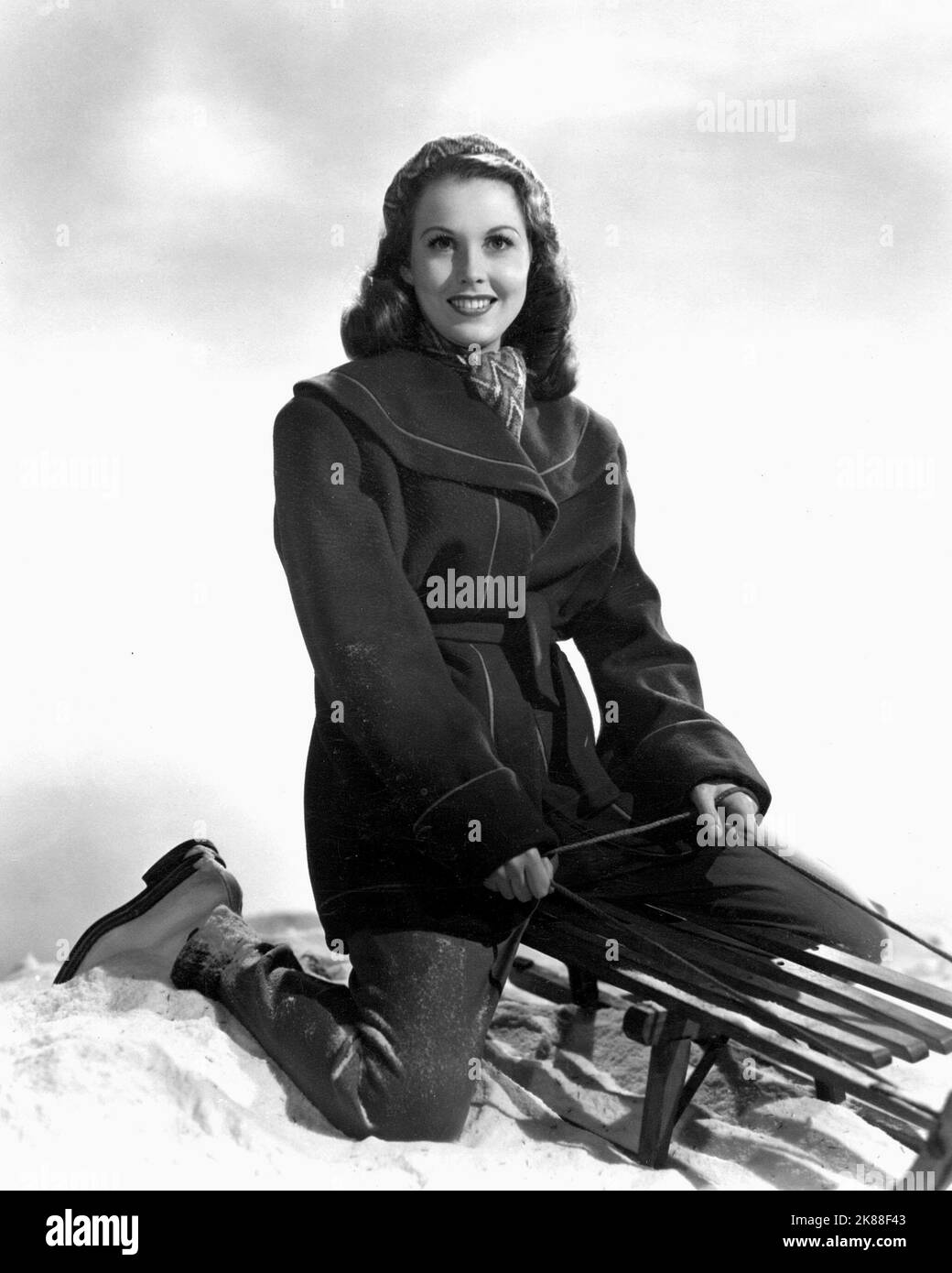 Patricia Roc Actress Sledge 01 May 1945 **WARNING** This Photograph is ...