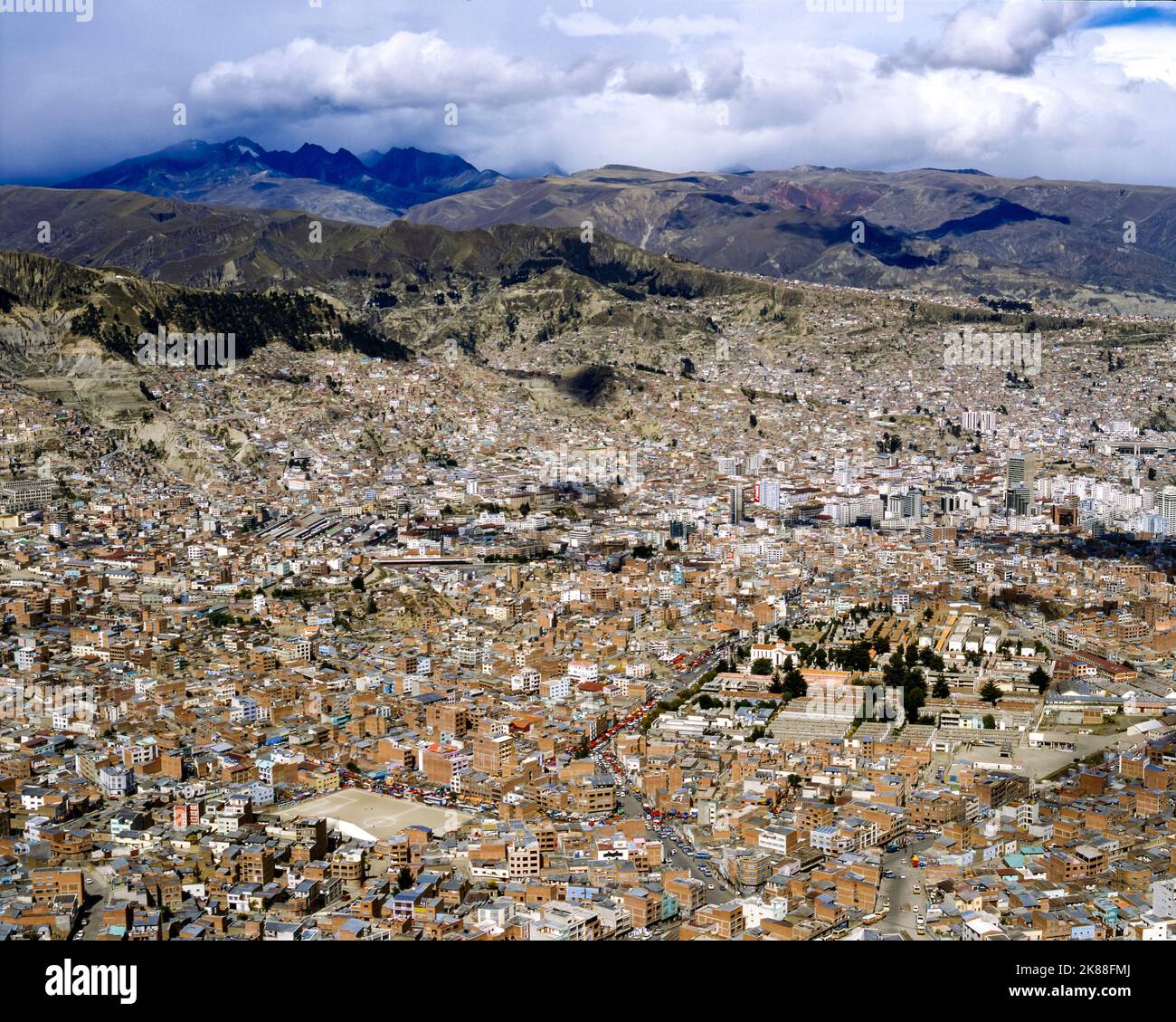 Aerial view of La Paz city Stock Photo - Alamy