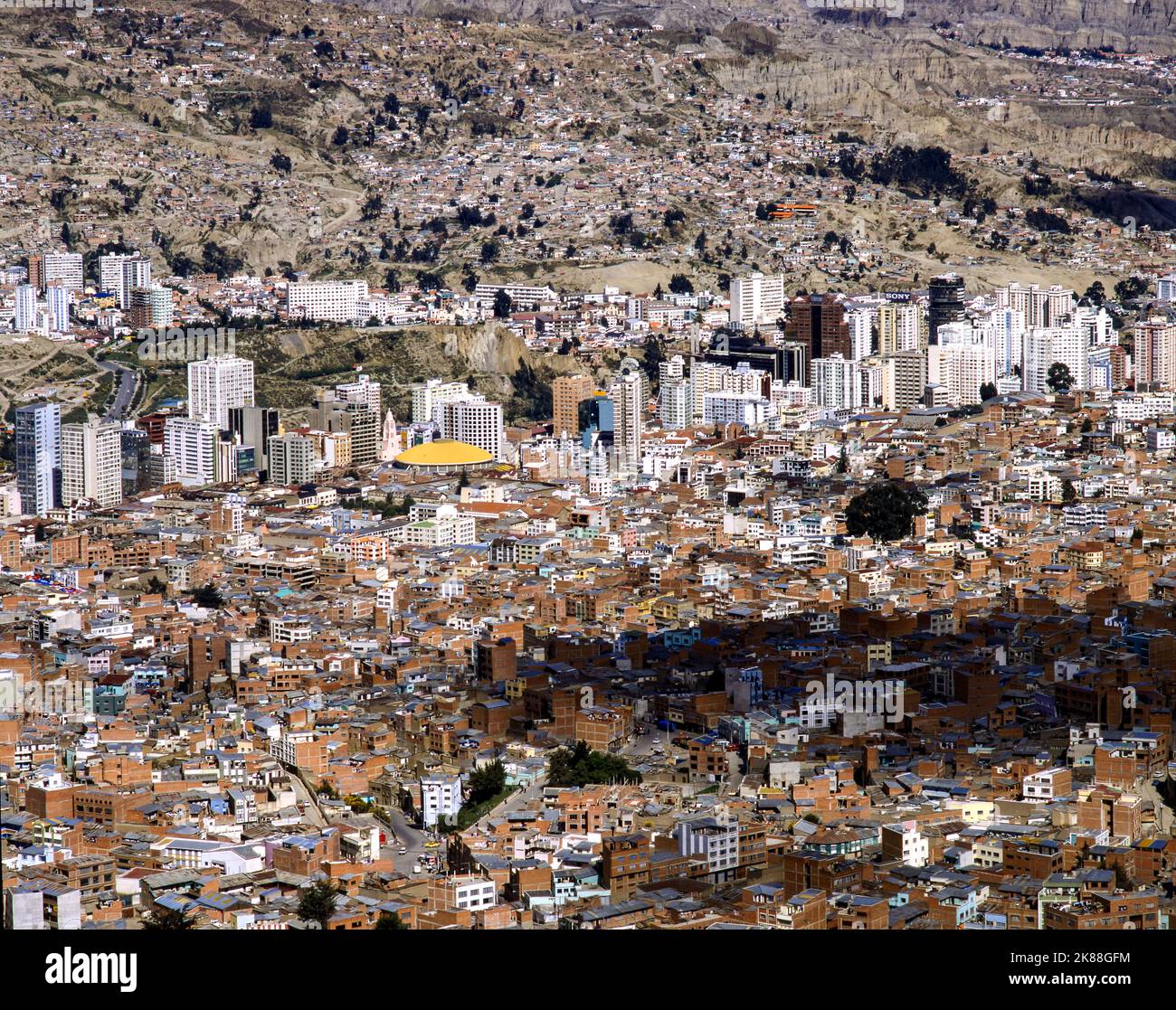 Aerial view of La Paz city Stock Photo - Alamy