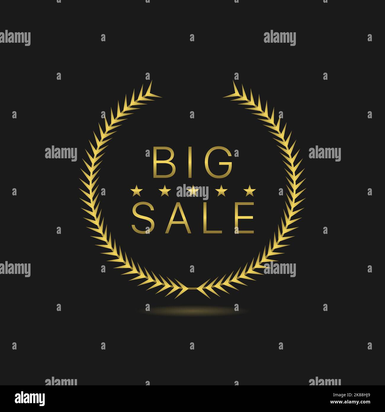 Big sale golden laurel wreath label Stock Vector Image & Art - Alamy