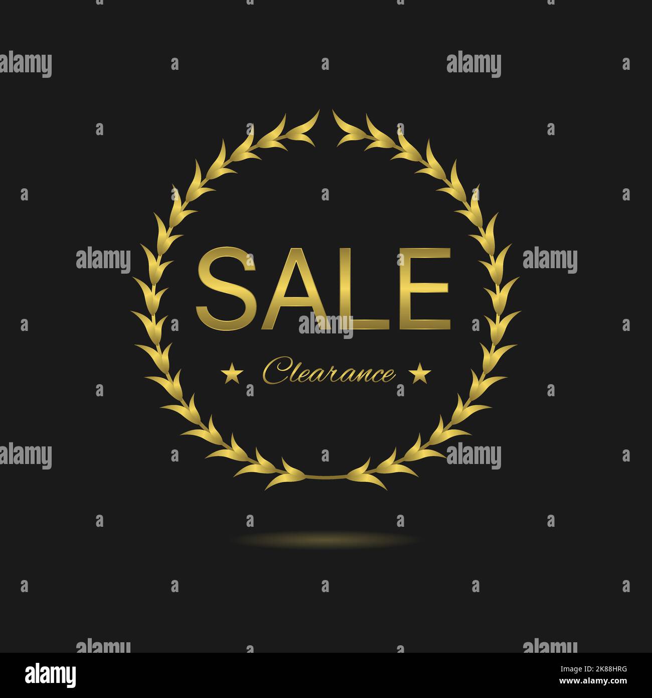Sale clearance Golden laurel wreath label Stock Vector Image & Art - Alamy