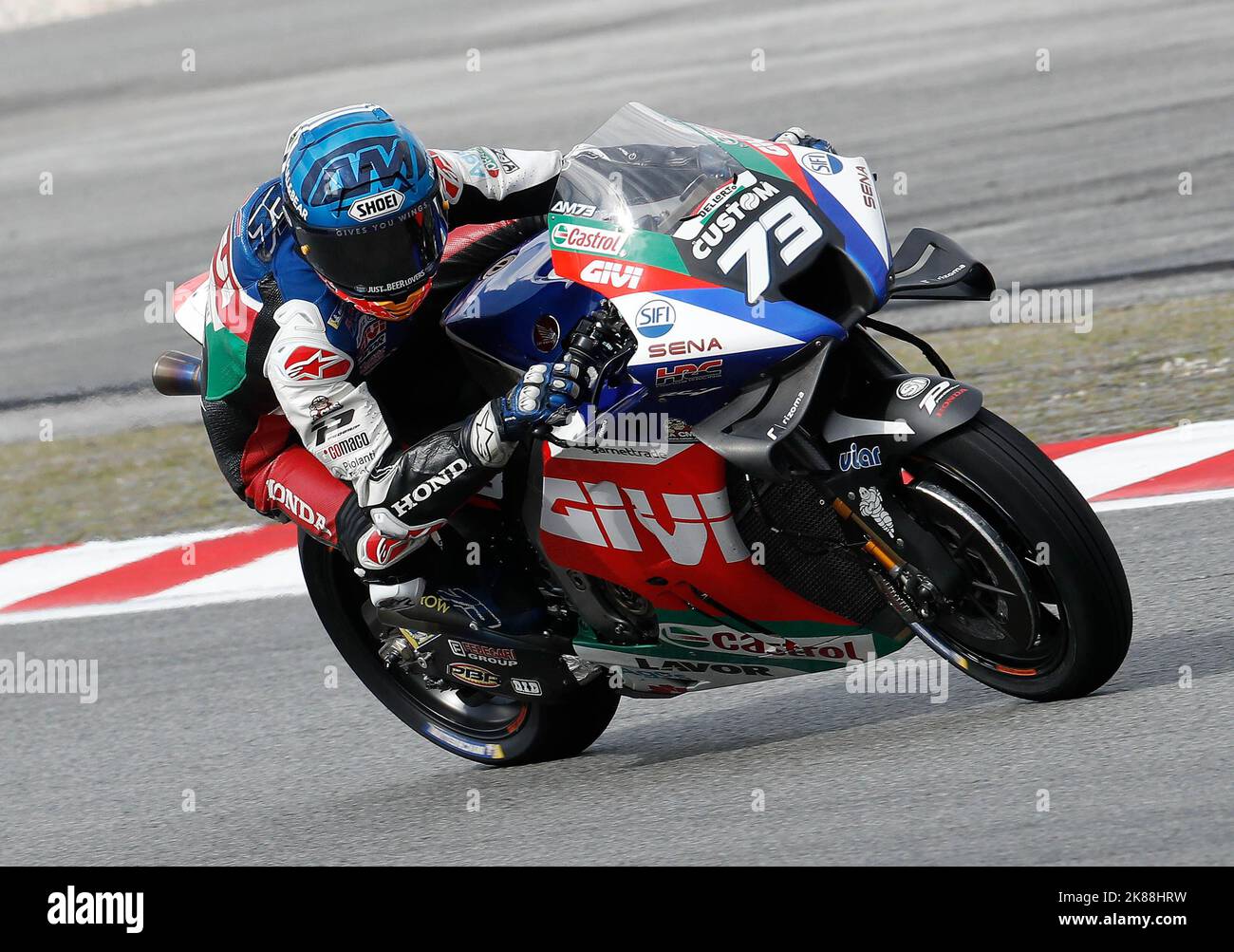 Spanish rider Alex Marquez of LCR Honda Castrol steers his bike during the  MotoGP free practice session of the Petronas Grand Prix of Malaysia at  Sepang International Circuit. (Photo by Wong Fok Loy / SOPA Images/Sipa USA  Stock Photo - Alamy