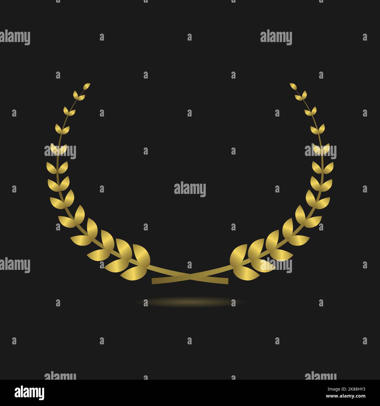 Golden laurel wreath vector label Stock Vector Image & Art - Alamy