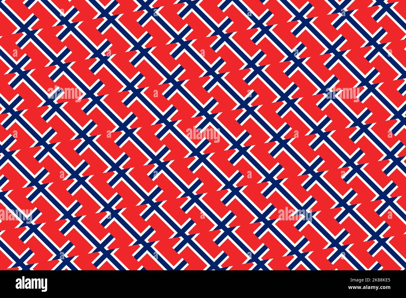 Geometric pattern in the colors of the national flag of Norway. The ...