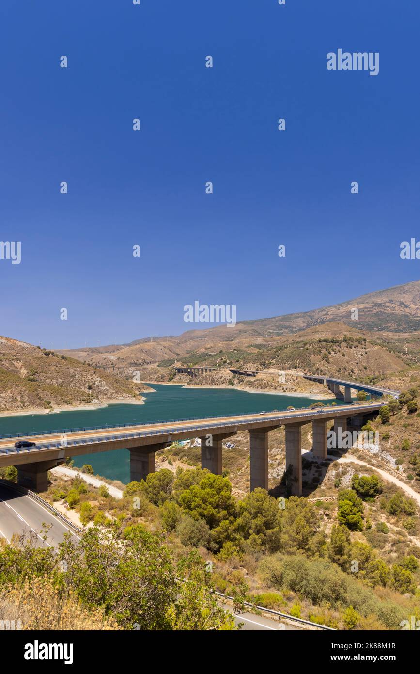 water dam Rules (Embalse de Rules), Sierra Nevada, Andalusia, Spain Stock Photo