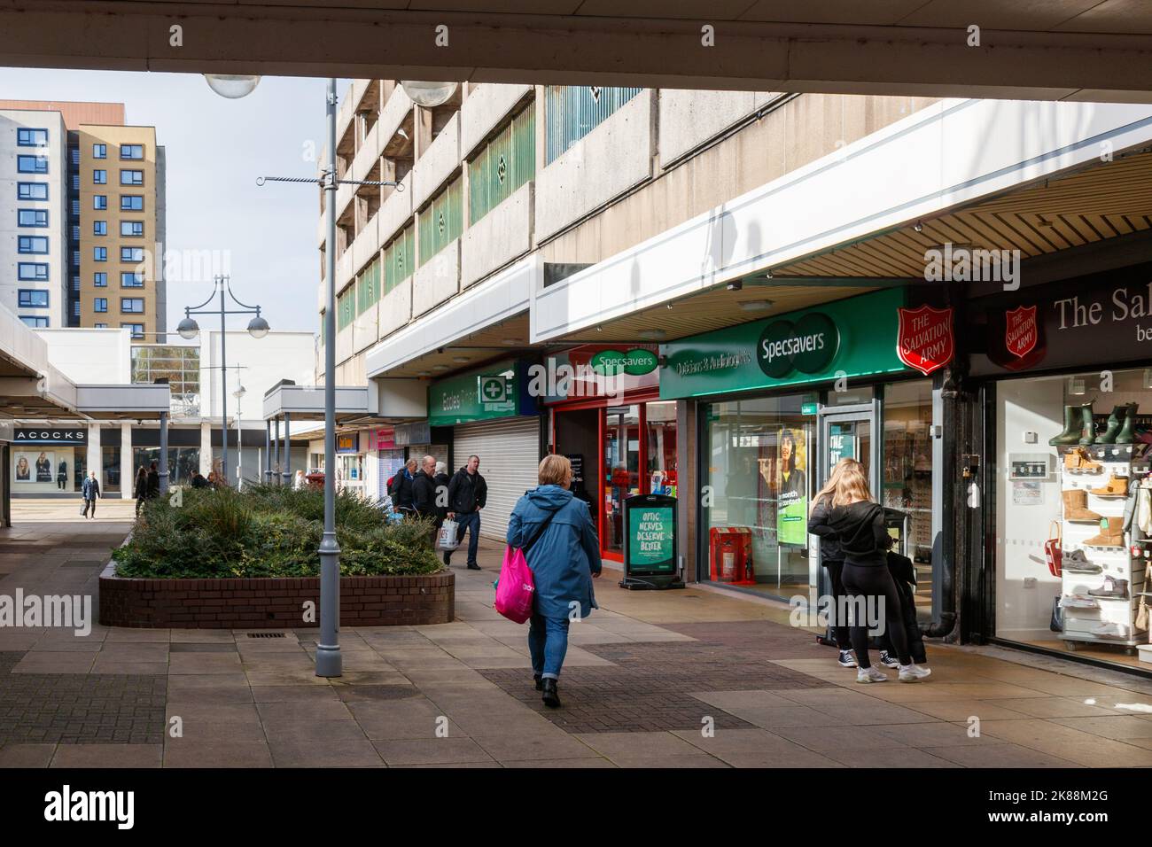The shopping centre in Eccles a northern town in Greater Manchester Stock Photo