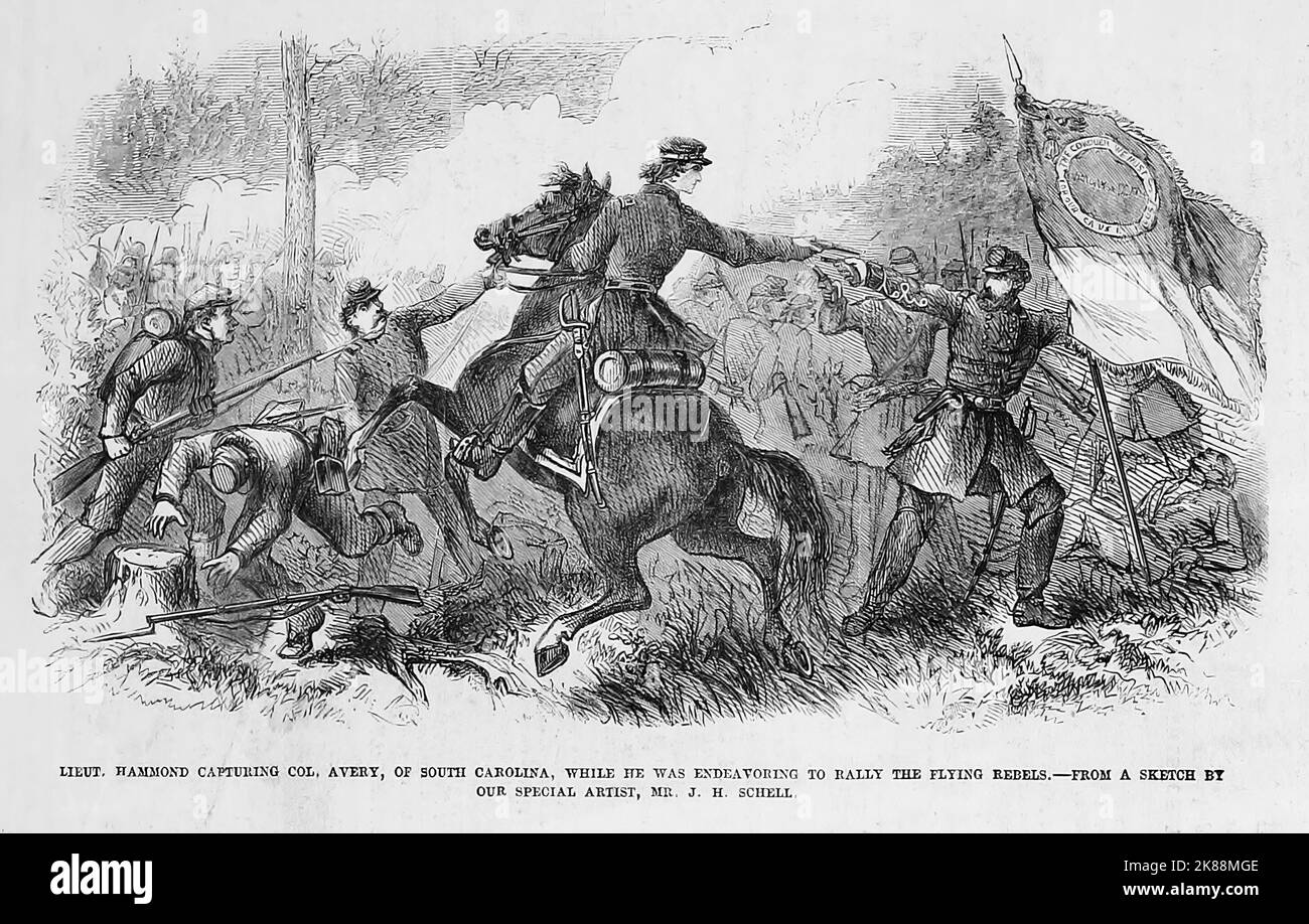 Lieutenant Hammond capturing Colonel Avery, of South Carolina, while he ...