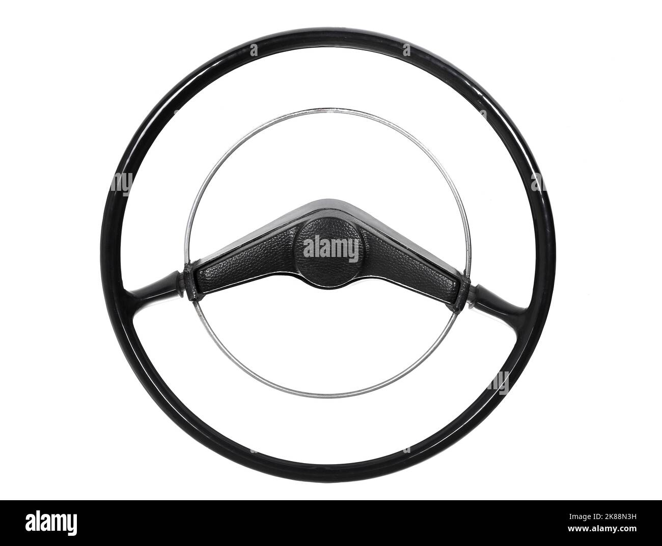 Retro car steering wheel isolated over white background Stock Photo Alamy