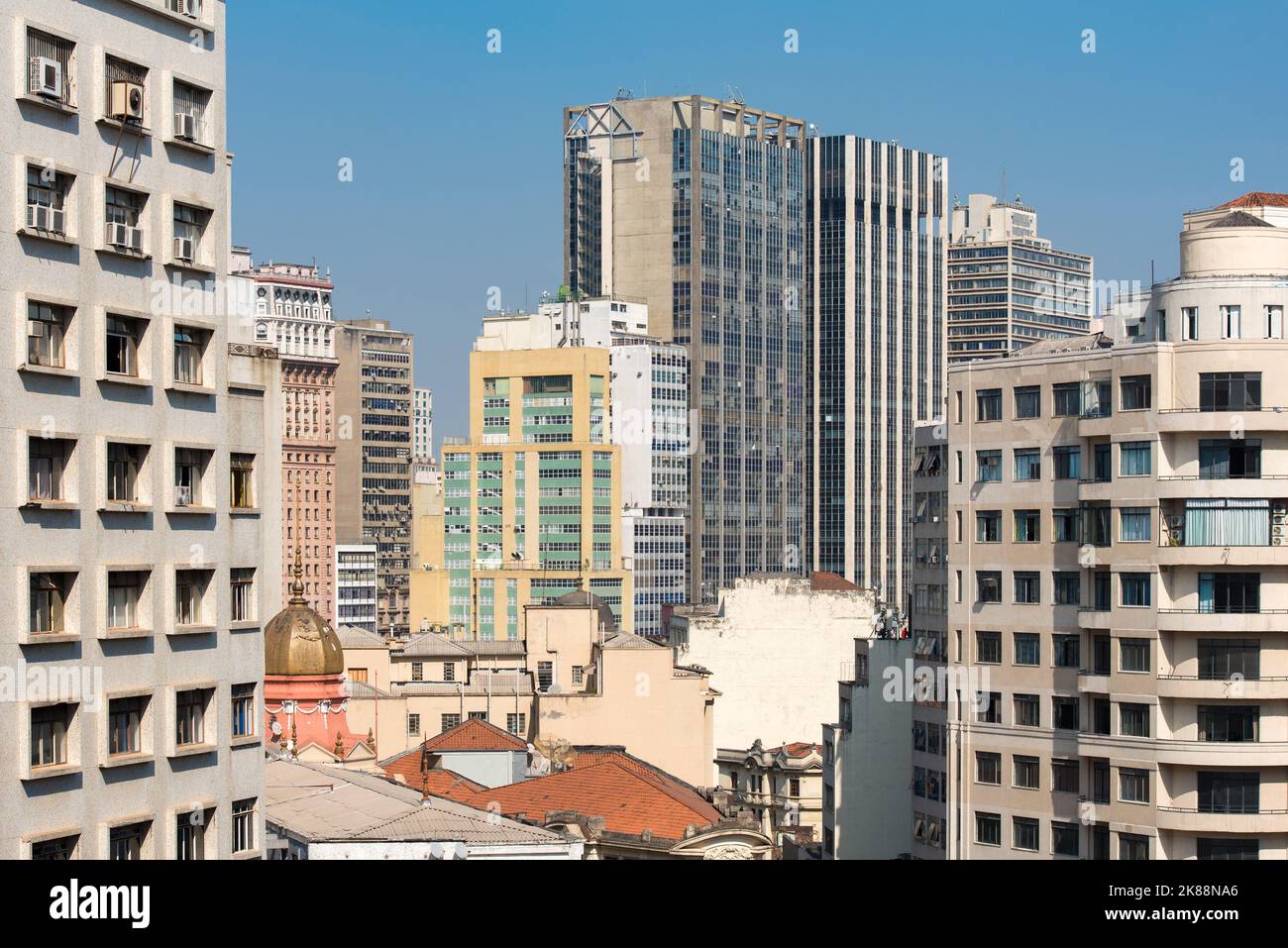 High Rise Buildings of Sao Paulo City Downtown Stock Photo - Alamy