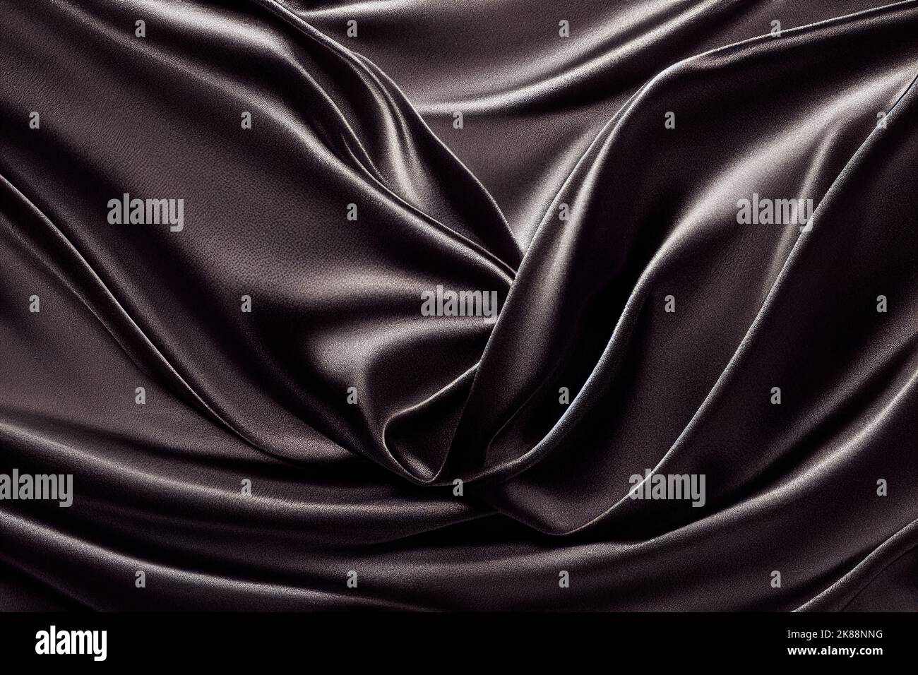 Black Silk Background. Beautiful black satin fabric texture with light ...