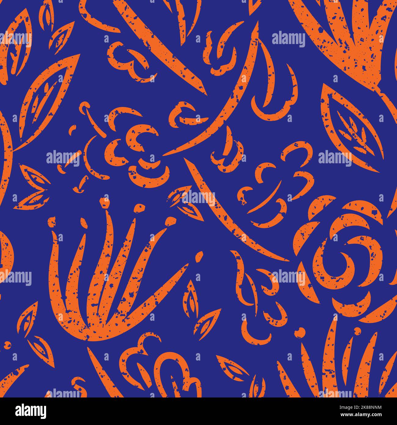 Surreal wild meadow flower seamless vector pattern background ...