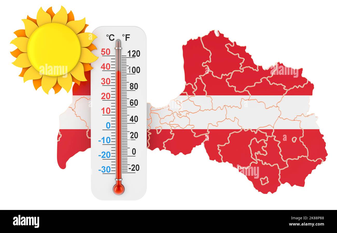 Heat in Latvia concept. 3D rendering isolated on white background Stock ...