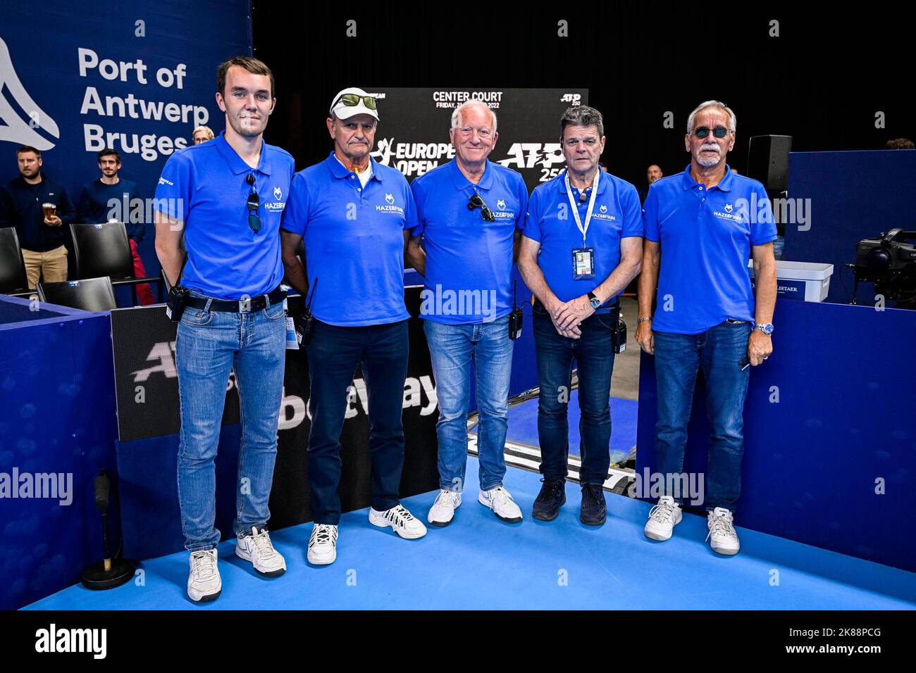 Illustration shows line judges during the European Open Tennis ATP