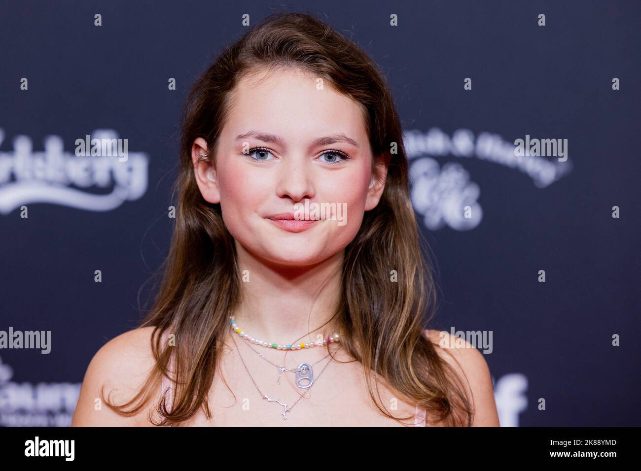 Cologne, Germany. 21st Oct, 2022. Greta Bohacek, actress, arrives at the premiere of the Tatort episode 'Spur des Blutes' at Film Festival Cologne. The investigative team of the Cologne Tatort celebrates the 25th anniversary of service. Credit: Rolf Vennenbernd/dpa/Alamy Live News Stock Photo