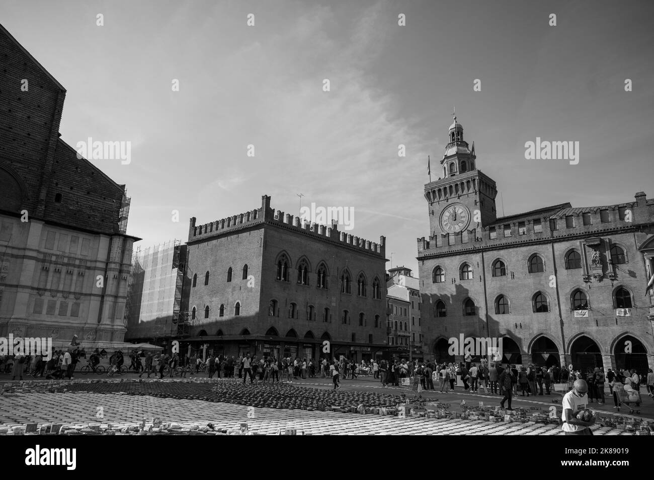 Italy, October 2022 Architecture and art in black and white in the