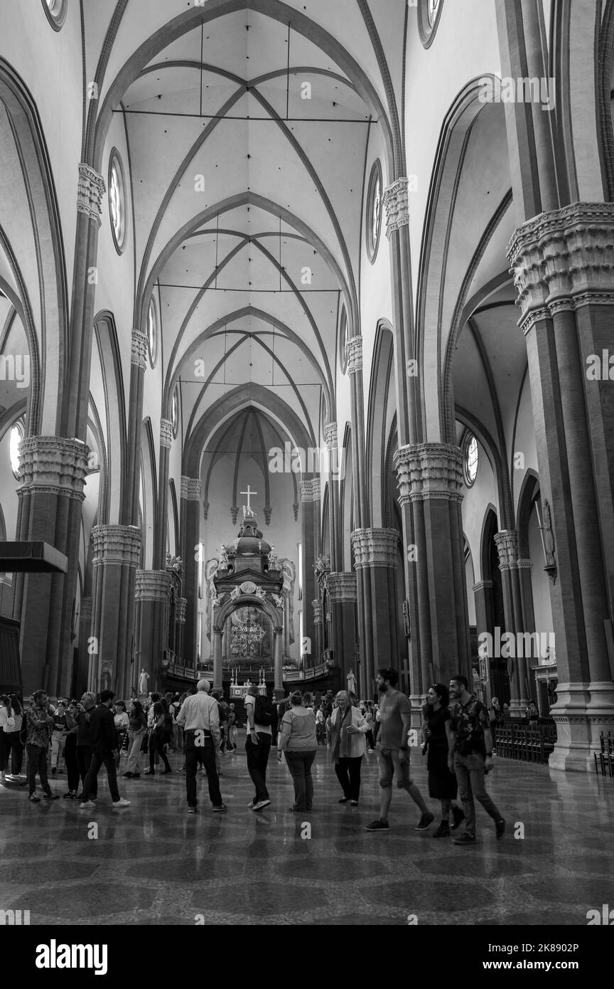 Italy, October 2022 Architecture and art in black and white in the