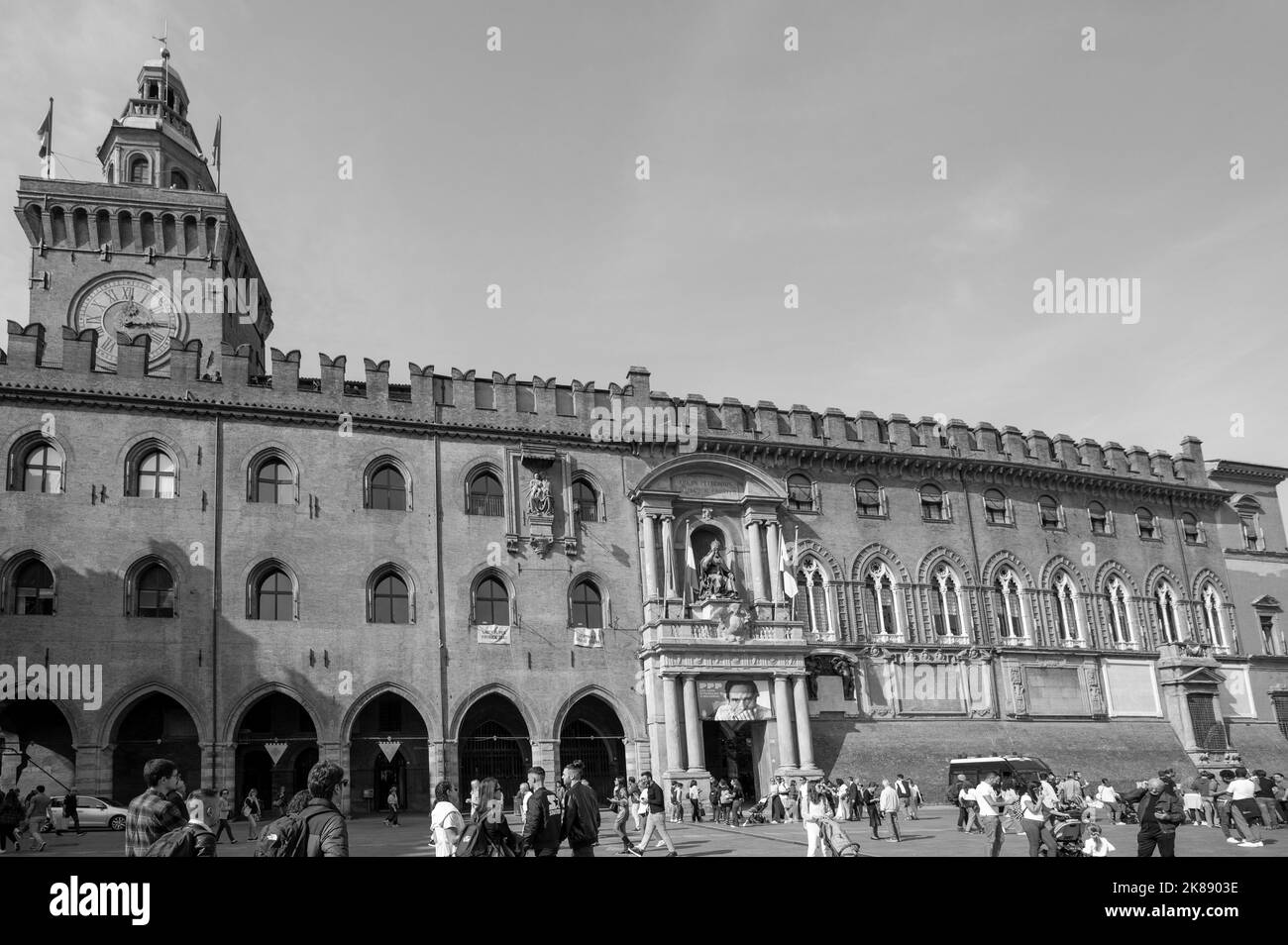 Italy, October 2022 Architecture and art in black and white in the