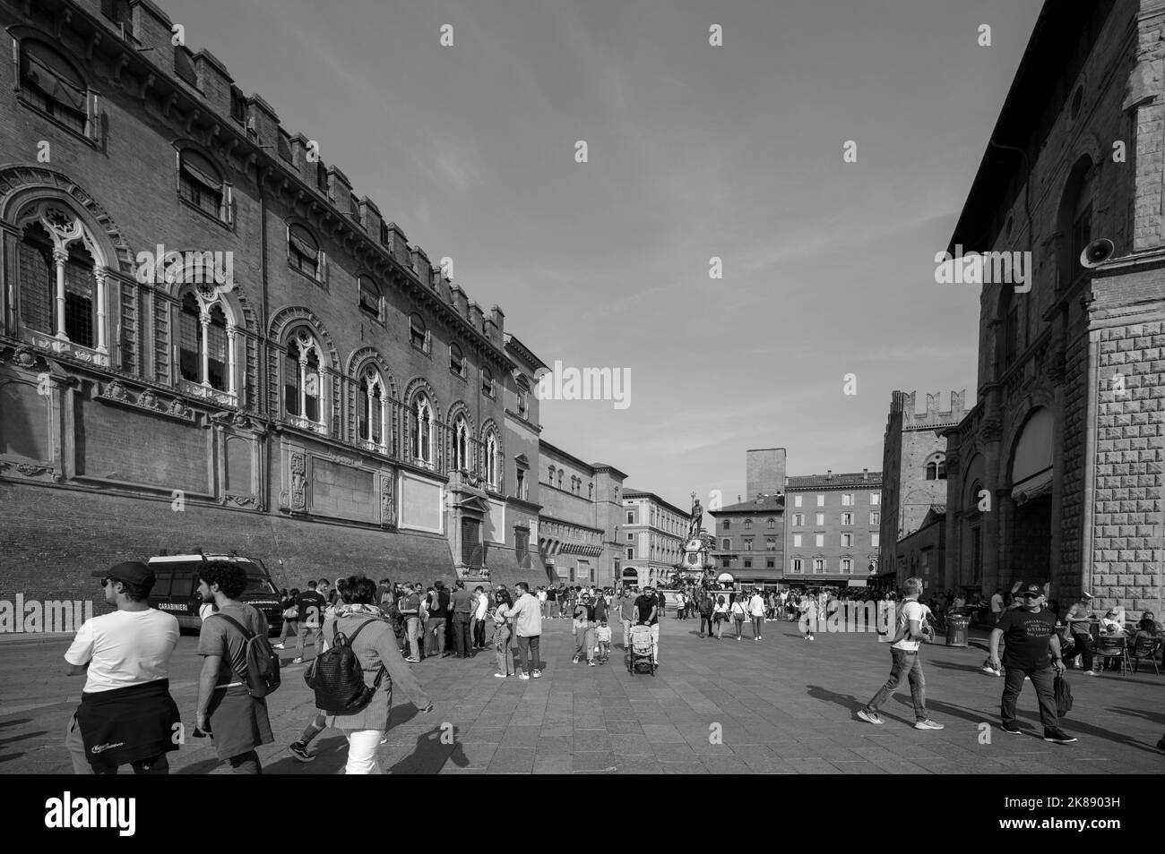 Italy, October 2022 Architecture and art in black and white in the