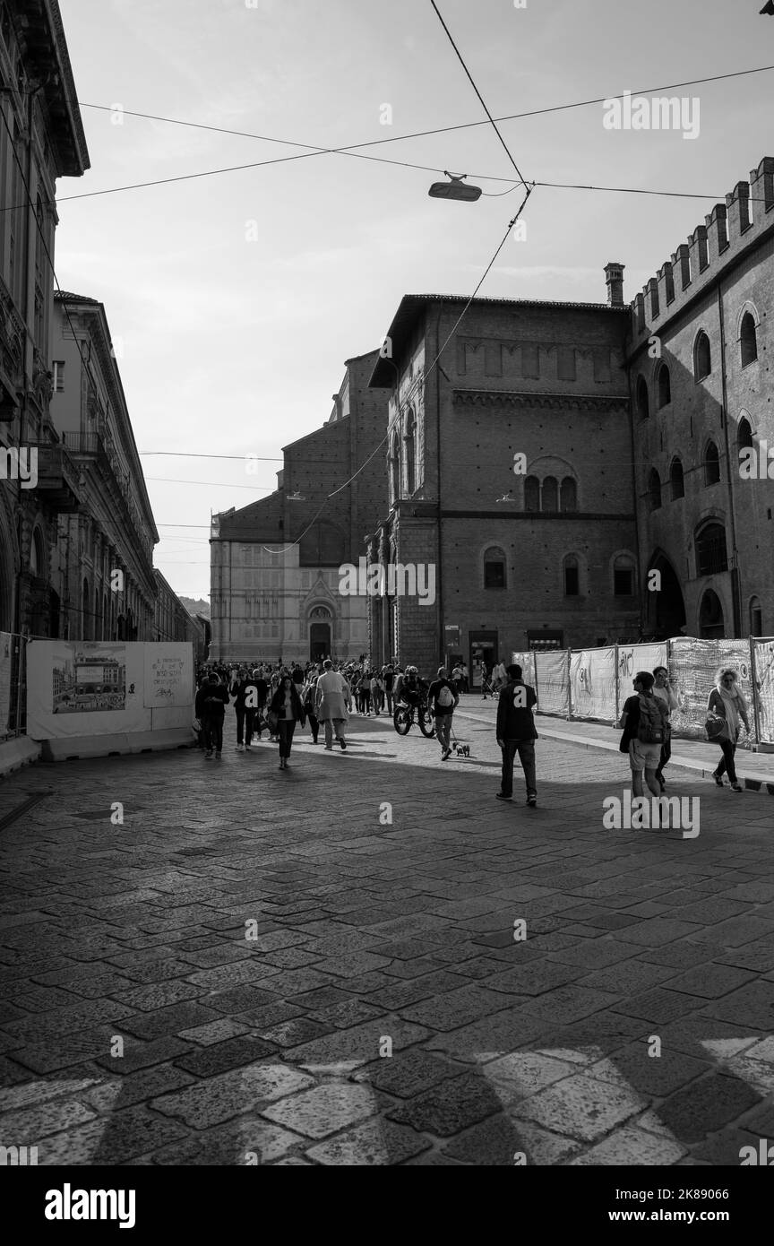 Italy, October 2022 Architecture and art in black and white in the