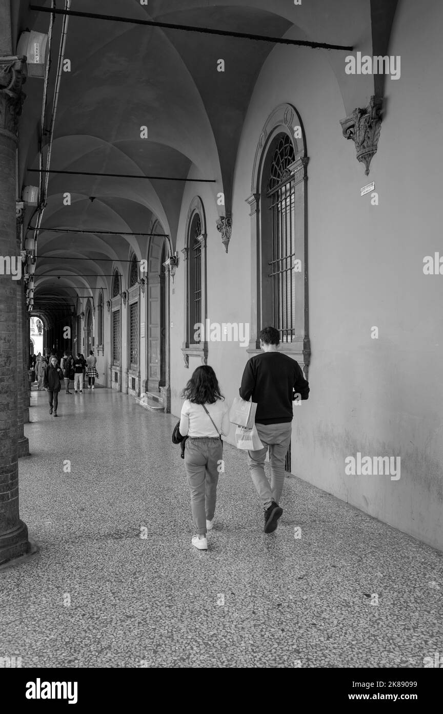 Italy, October 2022 Architecture and art in black and white in the