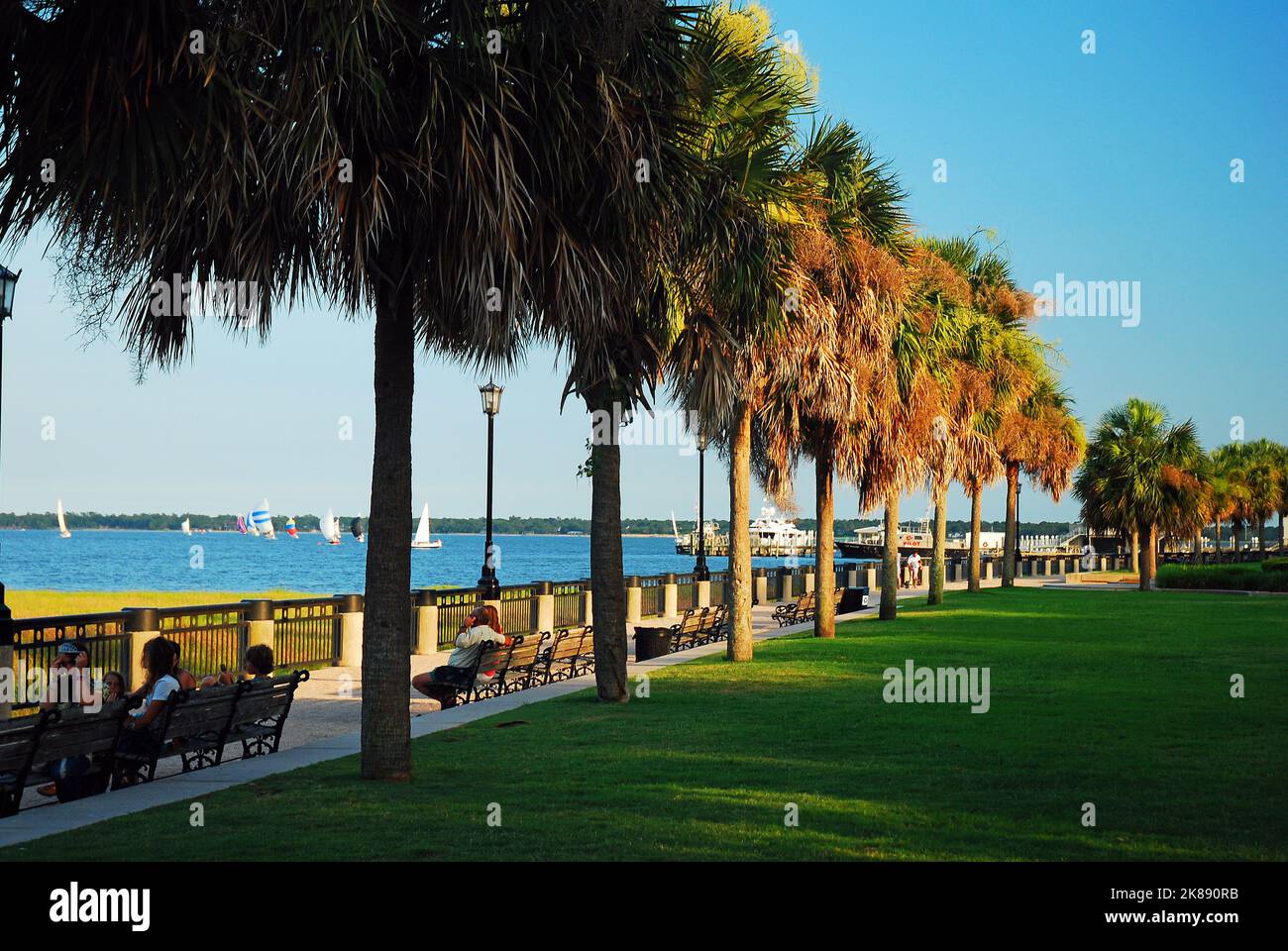 Charleston waterfront park stock photo alamy