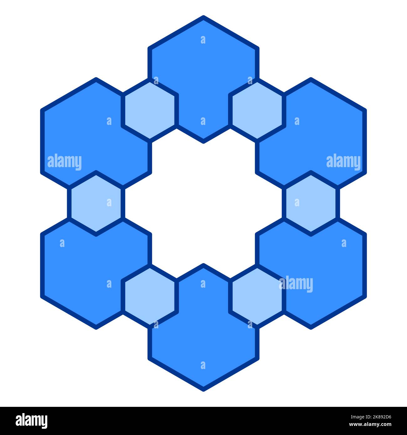 Illustration of abstract hexagons figure Stock Vector Image & Art - Alamy