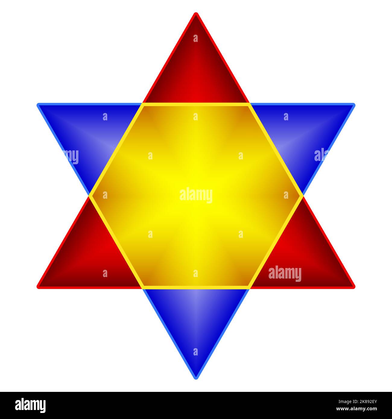 Abstract hexagram Star of David symbol icon Stock Vector