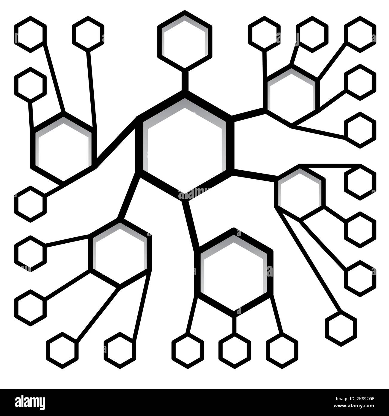 Abstract hexagons design for infographics template Stock Vector