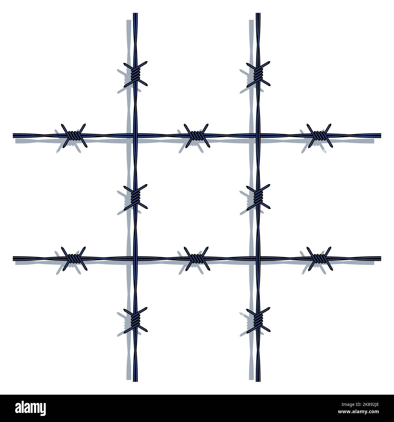 Illustration of the abstract barbed wire cross Stock Vector Image & Art